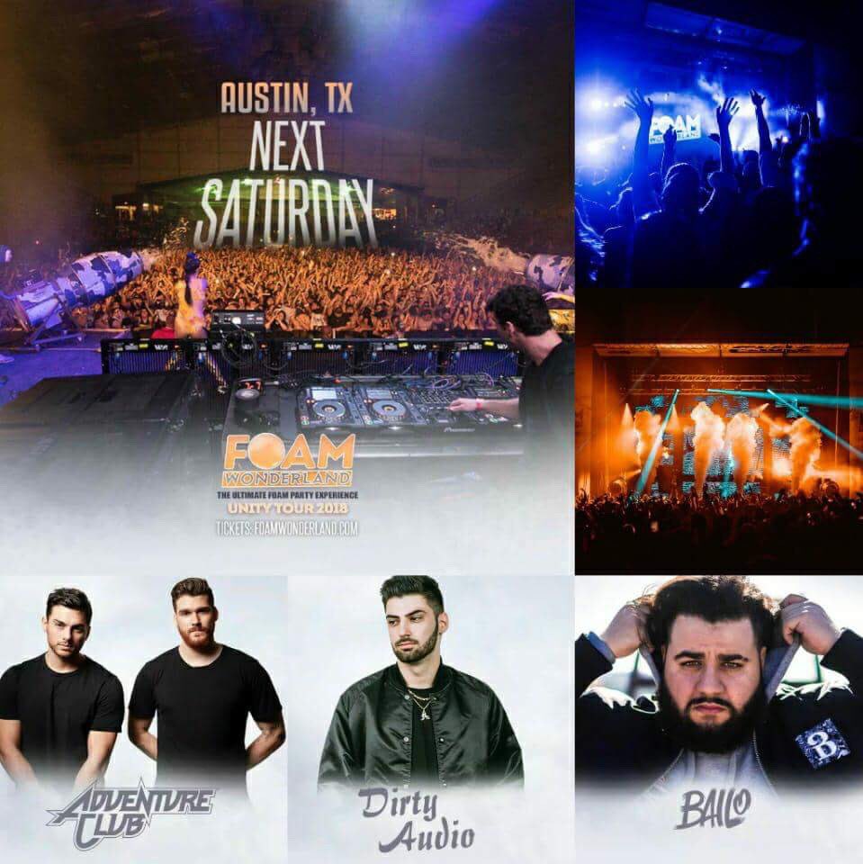 _vibeproject's tweet photo. @FoamWonderland Next Saturday in Austin! Whose ready to get wet? @dirtyaudio @BailoBeatz @AdventureDub #foamwonderland #foamwonderlandaustin #dirtyaudio #adventureclub #bailo https://t.co/FiRTfYnjg5