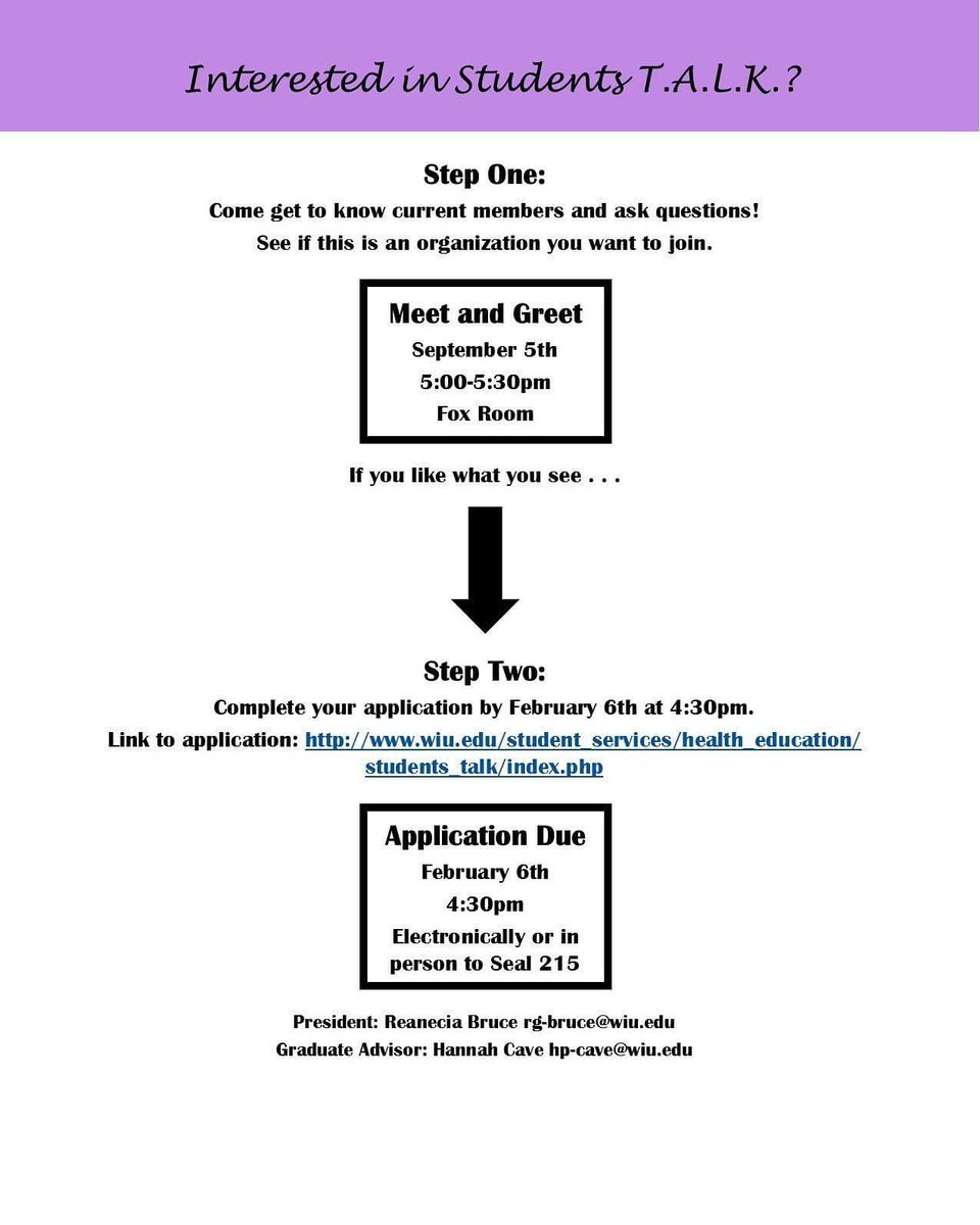 Come and see what Students T.A.L.K is all about!