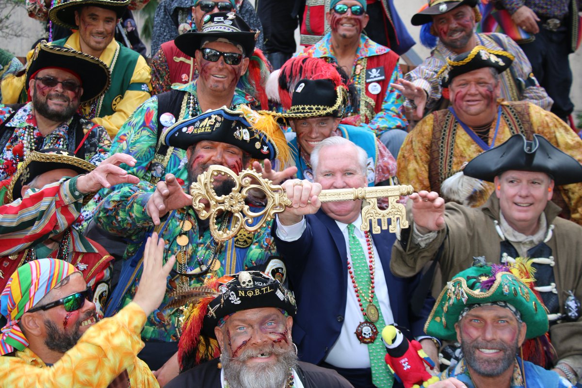 BobBuckhorn's tweet photo. Every year they send the same lame @GasparillaTampa pirates to invade my office and try to take the key to the city. Well, I'm not surrendering that easy! I told those knuckleheads to come back on Saturday for a real fight--who's with me Tampa? ☠️ https://t.co/58WDYMPtNm