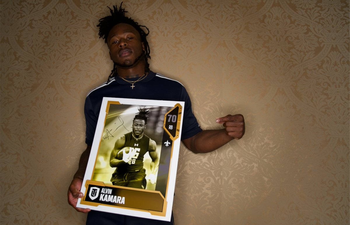 EASPORTS_MUT's tweet photo. @A_kamara6 @EAMaddenNFL RETWEET for a chance to win this autographed MUT Item where it all started! #TOTY #RookieStandout https://t.co/0n9iBdXWB7
