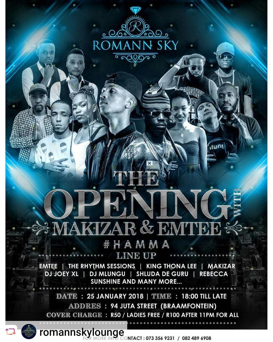 Vsunshine01's tweet photo. #TeamSunshine 
Catch me this month #Thursday in @romannskylounge I will be the &amp; @emteethehustla &amp; @freeboy_makizar and many more ...don't miss out get your tickets now available 🔥🇿🇦🇨🇩🎤👈 #StayTrue #StayBlack https://t.co/afVWBrQ0iM
