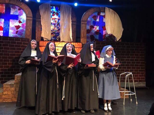 AimeeJean9's tweet photo. Missing the Sister Act cast massively today😢 I also miss playing both Joey and Mary Martin of Tours... Can I do It all again please?⛪️✨  @SisterActEHU @EHUPerfArts https://t.co/e2Exm31nao