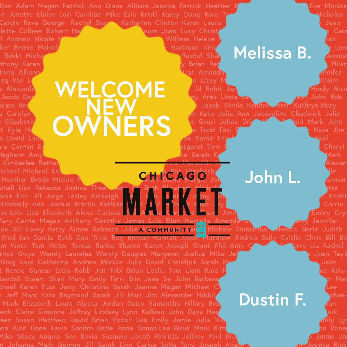 ChicagoMkt's tweet photo. Three of your neighbors in Chicago stepped up yesterday in support of a community centered around good food, good jobs and food transparency.
Please join Melissa B, John L. and Justin F. now and help us #GetTo1000 this week https://t.co/9xlskhWwr0