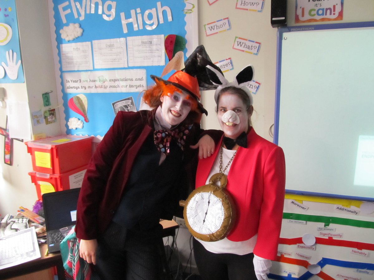 Pupils from Y3 in one of @merseyitt partner schools enjoyed a Scrumdiddlyumptiuous day including a fab Mad Hatters Tea Party. Anyone recognise the ex #Merseyboroughs trainee creating curriculum chaos? #PGCE #traintoteach #liverpoolteachers #madhattersteaparty
