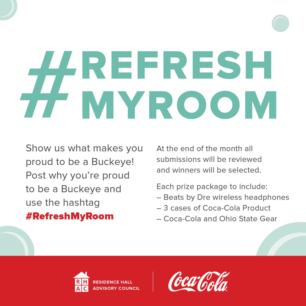 rhac's tweet image. Happy giveaway tuesday! Tweet at us with this hashtag for a chance to win with us and @CocaCola #refreshmyroom