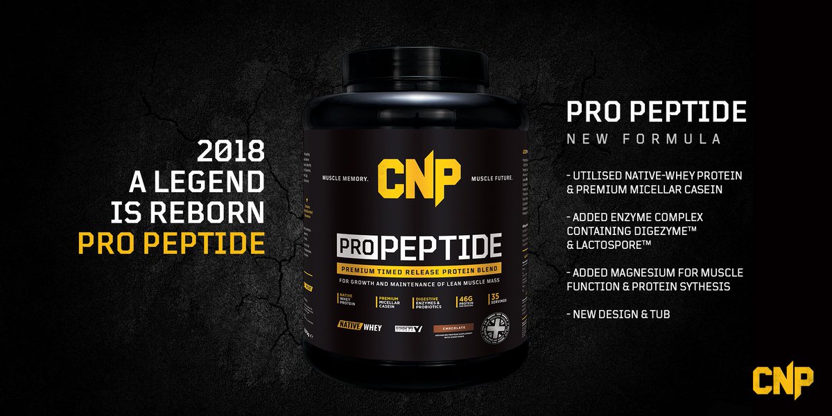 ProteinPartUK's tweet photo. #COMINGSOON

The #NEW Pro Peptide. Stay tuned for the #Launch

#CNP #MuscleMemory #MuscleFuture #Bodybuilding https://t.co/2OrUNo4Bu4