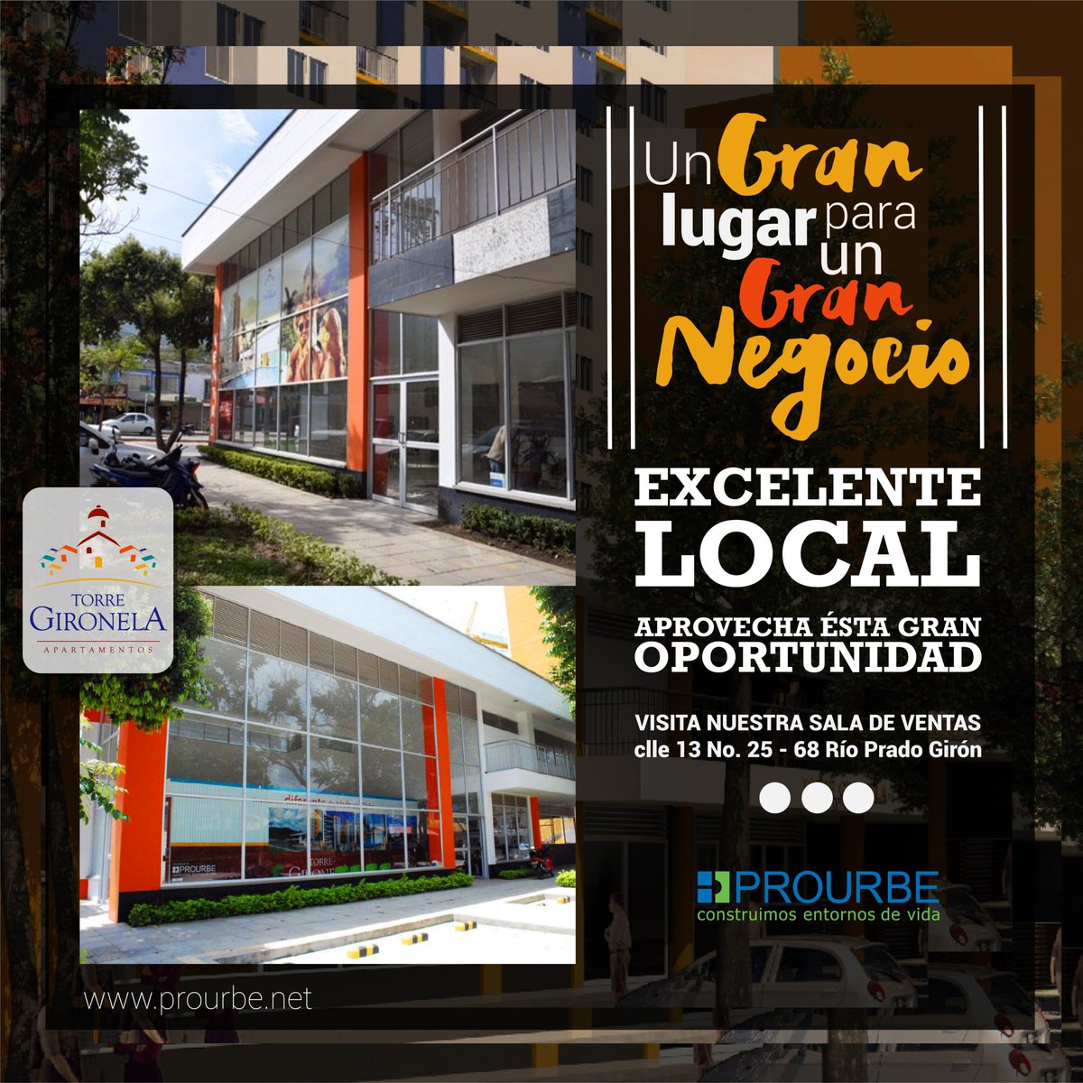 ProurbeSA's tweet photo. Hoy Marte es el día para emprender tu propio negocio, por eso tenemos para ti este local comercial de 125.4 mts2, en la calle 13#25-68 Rio Prado Girón, ubicado sobre vía principal, no esperes más para tener tu propio negocio. @ProurbeSA  @vanguardiaco @ADN_Bucaramanga #Minegocio https://t.co/wcDKm273KW