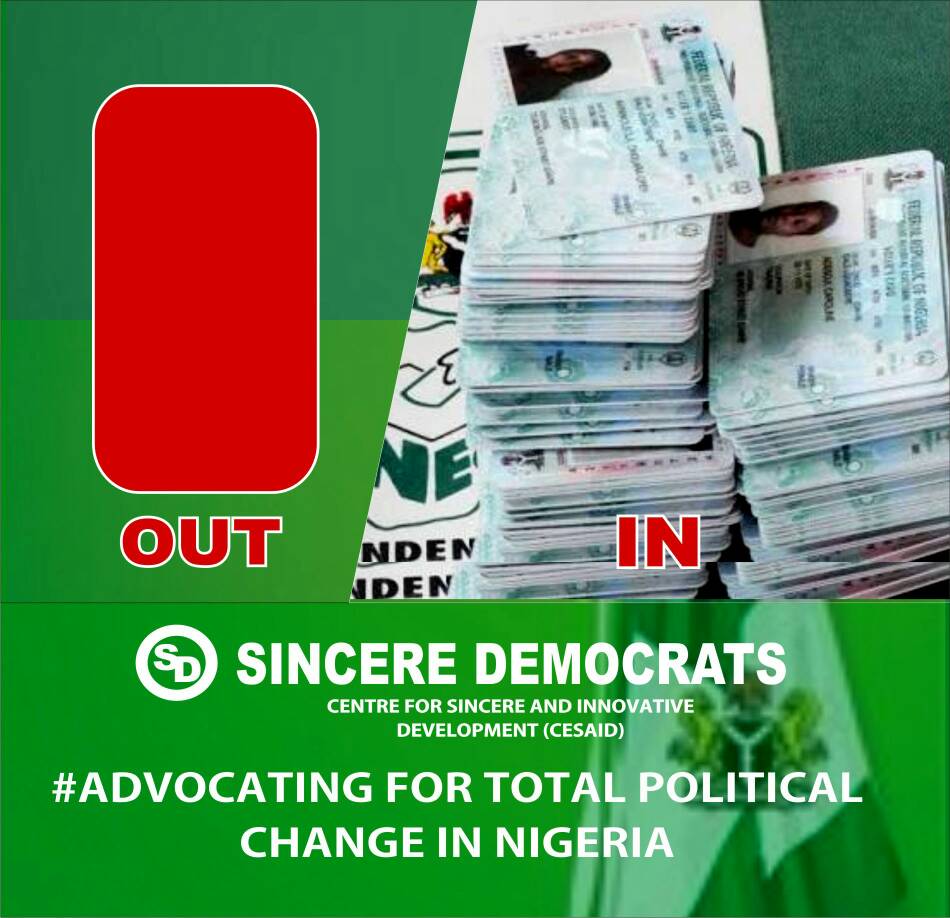 SincereDemocrat's tweet photo. Nigerians deserve a better future and a country that works for all.
With the political atmosphere getting charged, it's time for Nigerians to issue the red card to bad governance.
#MyPVCMyVoice
#PowerOfTheCitizen https://t.co/40MNc3jKZn