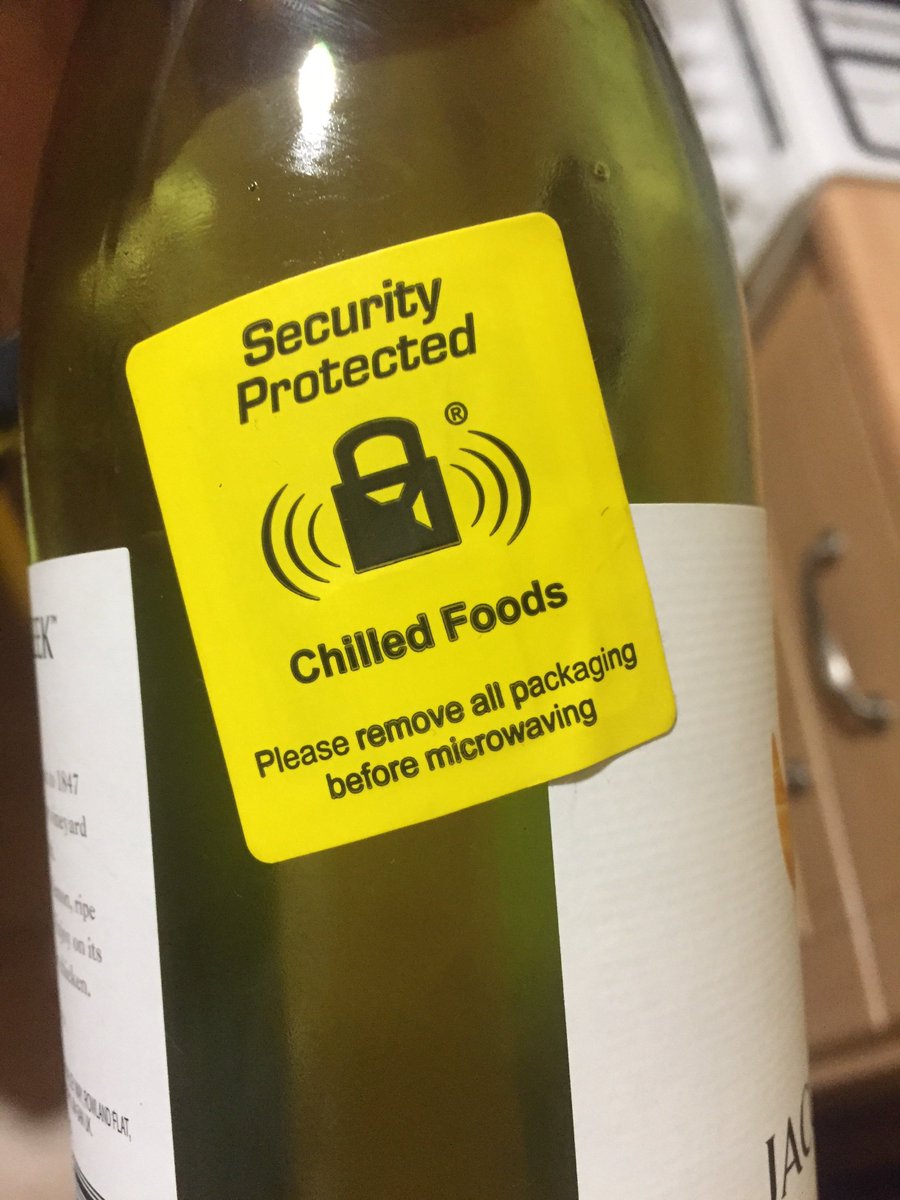 izzymoulder's tweet image. ty @Tesco for reminding me to remove all packaging before I microwave my wine x