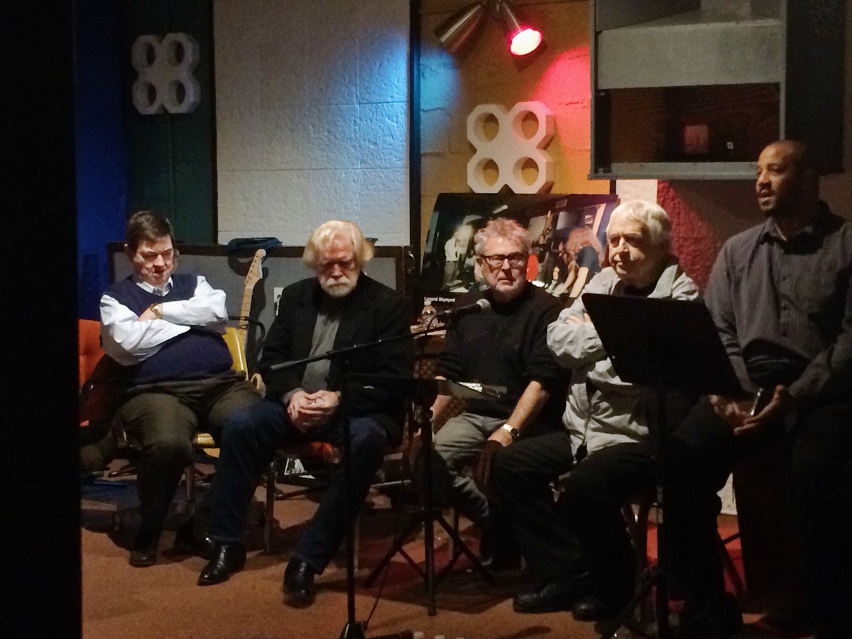 Tommy Couch &amp; Wolf Stephenson from Malaco Records joined Jimmy Johnson &amp; David Hood Friday at the studio for the #Swampers CD release. We will never get tired of laughing at the stories that happened here 🤘🏼