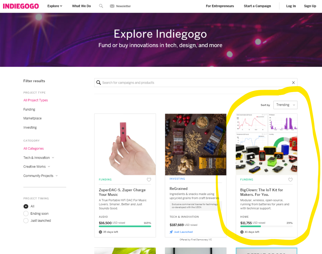hubmartin's tweet photo. BigClown it's going up, now trending in TOP 3 https://t.co/Y8p4dwTQPA @Indiegogo @IndiegogoTech  #Indiegogo https://t.co/zaJFbfQDvO