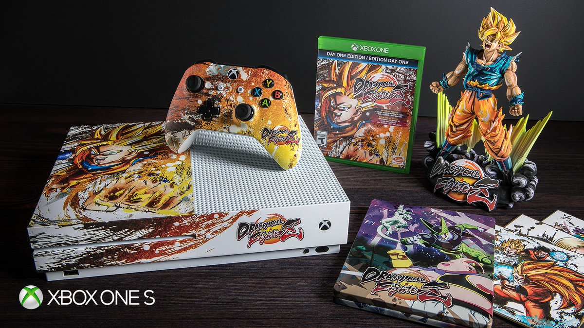 XboxCanada's tweet image. RT for a chance to win a custom DRAGON BALL FighterZ [T] #XboxOneS. NoPurchNec. Ends 1/28/18. #DBFZXboxSweepstakes rules: bit.ly/2BleQbb
