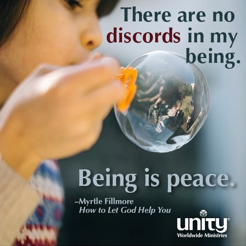 UnityWorldwide's tweet image. Affirmative prayer and affirmative attitudes constitute a "secret weapon" for individual peace as well as world peace. -Myrtle Fillmore, How to Let God Help You