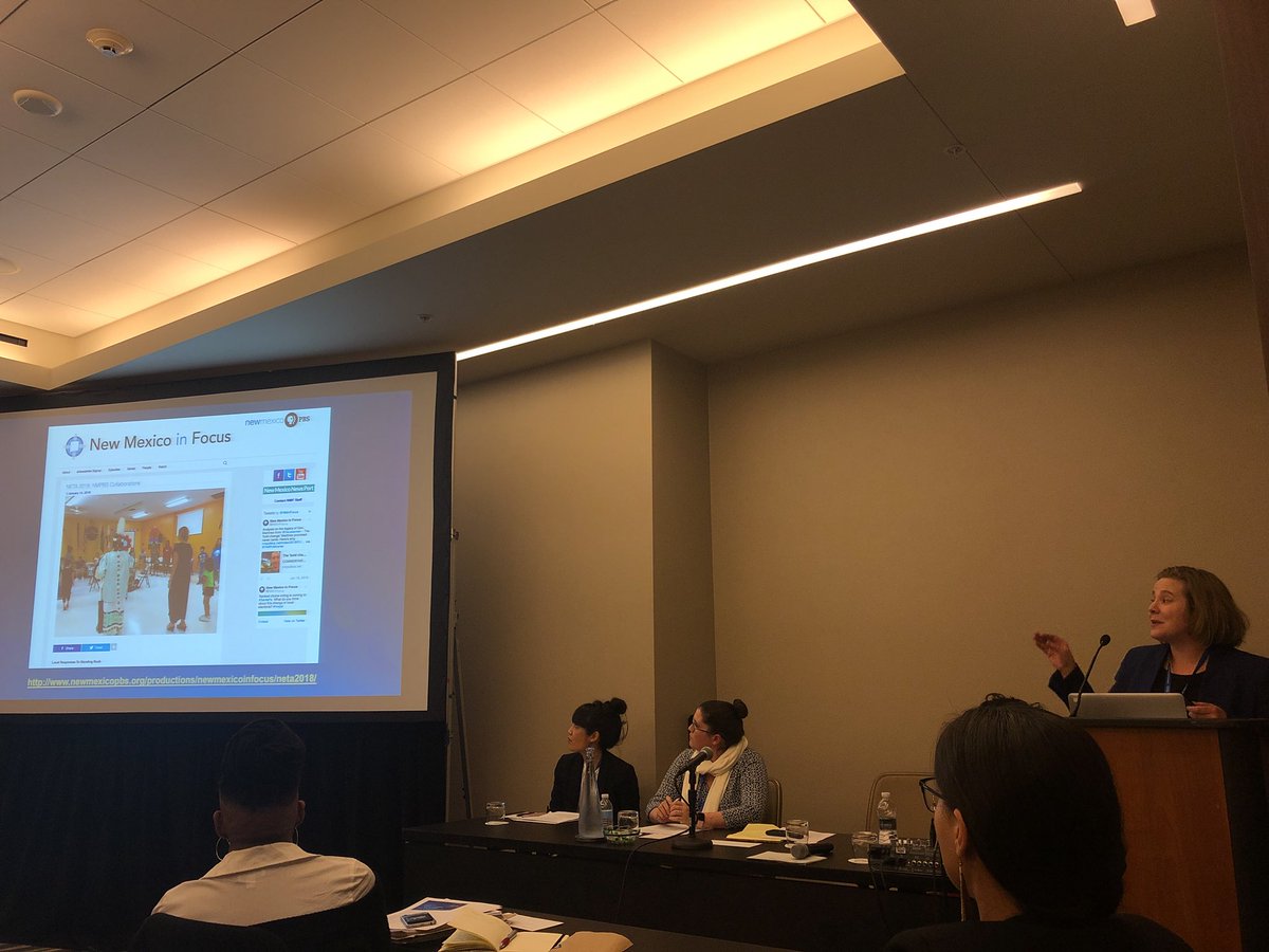 POVengage's tweet photo. Wonderful @sarahgustavus from @NMPBS invited students into the newsroom to get their feedback on the school system - BEFORE producing the news story. #PubMediaEducates #2018NETA https://t.co/AusPVdtyVu