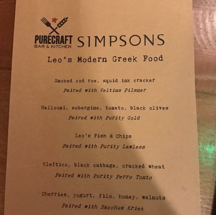 simpsons_rest's tweet photo. What a Monday! Hat’s off to @LKattou 👏🏻 a super yummy and successful evening 😋🍴🍻 Thanks to everyone who supported #popup #kitchentakeover #mondaymotivation #lovefood #foodie #foodies #Birmingham #purecraftbar #purity #puritybeer #purityale https://t.co/y0VL8vo4me