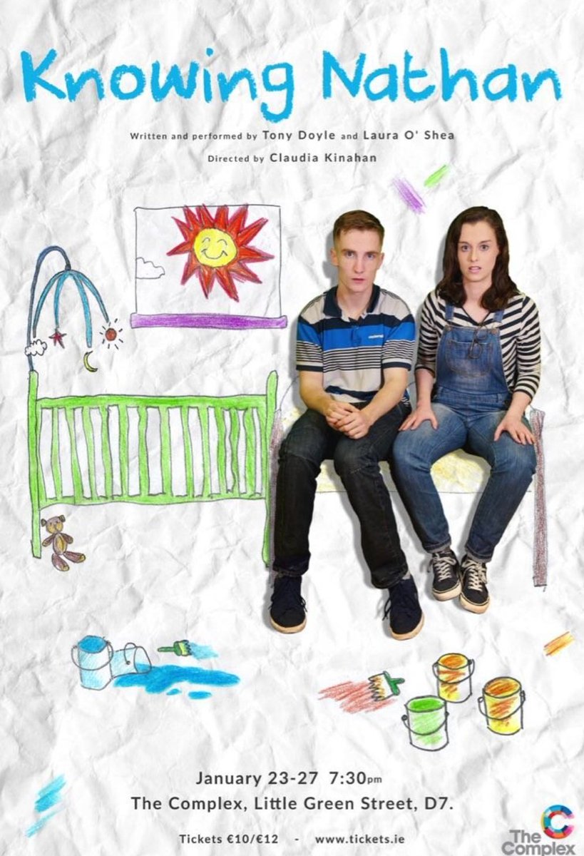 colmsexton's tweet photo. Great show tonight from these lovely actors @TonyDoyle92 and @LauraOShea91. Terrific, relevant story and so well acted. Dir @ClaudiaKinahan #KnowingNathan https://t.co/v3qVfVa1fv