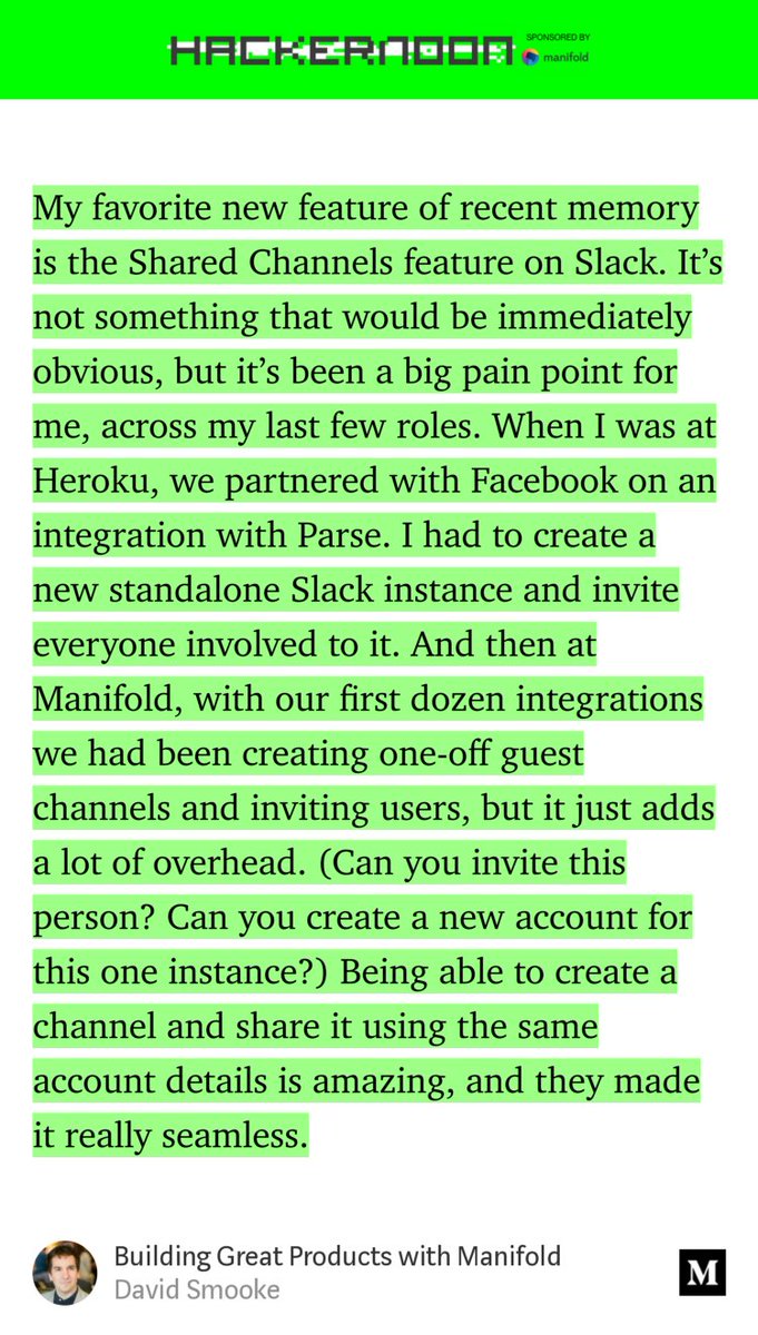 hackernoon's tweet photo. What makes a great product? Read this @manifoldco VP Product @etcpeter interview: https://t.co/2m3FceWUe9 #Prodmgmt #WeeklySponsor https://t.co/YsmzuOgukT