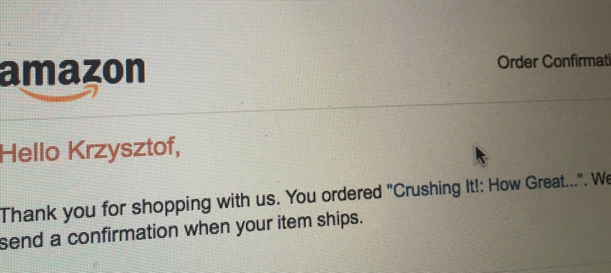 kriewold's tweet photo. I just Pre-ordered #CrushingIt New book from @garyvee
This is #thefirstbook I will read in English. https://t.co/NggIaNHhmY