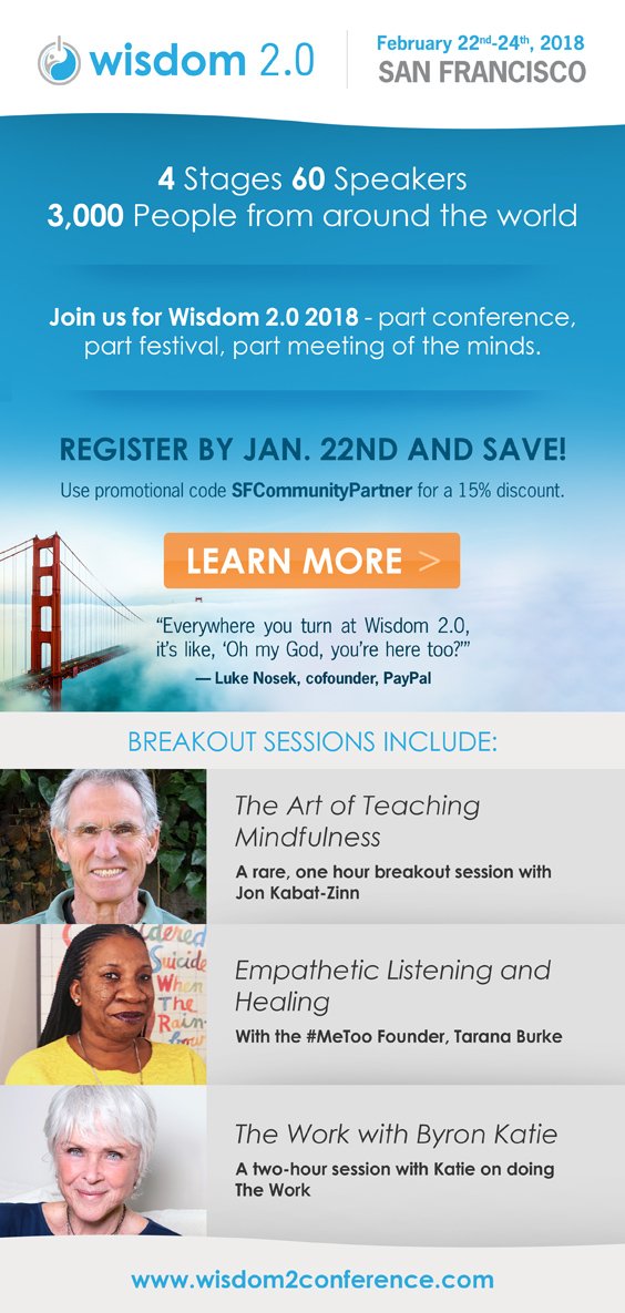 MagicSauceMedia's tweet photo. Excited to be teaming up again w/ @wisdom2conf this year. They have a powerful speaker & program line up so don't wait to get tix -- https://t.co/qLZDOX8oHU #wisdom2conf #wisdom2018 https://t.co/YbkuYqPZxq