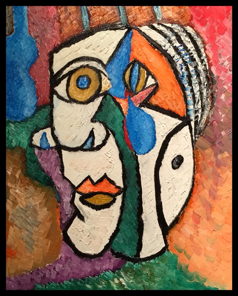 January blues - oil #JanuaryBlues #oilpainting #inspiredbypicasso #oliverfordart #londonartist