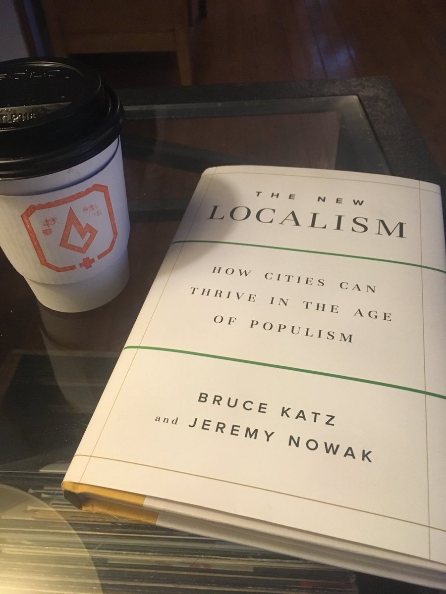 ybrikhannah's tweet photo. What’d do you do with a rare night off? Take “work” home and crack open a new book. @bruce_katz #emberandforge #newlocalism https://t.co/rJBua59OIm