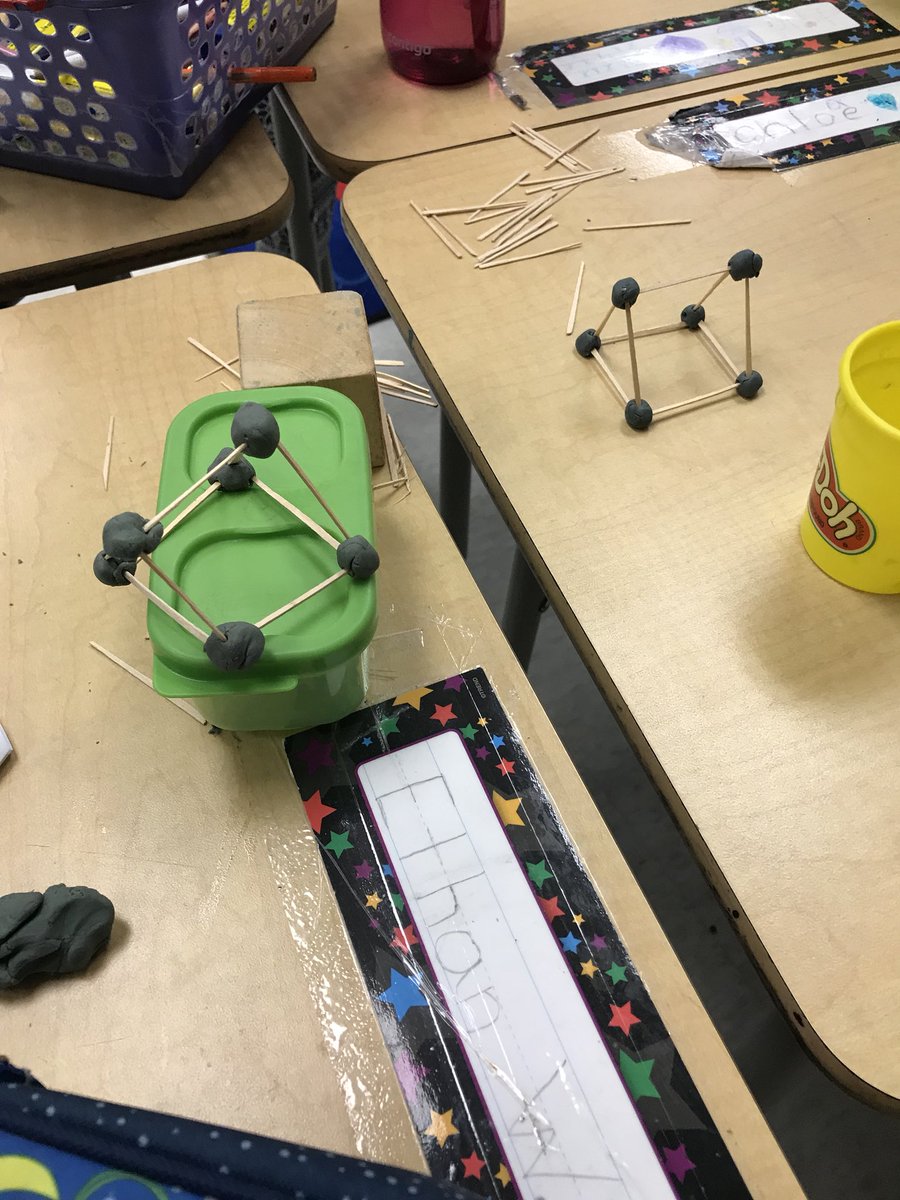 mmetadrisi's tweet photo. Exploring the properties of 3D shapes with some hands on learning! Ss designed and built their solids, then created fun posters to share what they learned #geometry #building #mathdiscovery https://t.co/2A24fBYceB