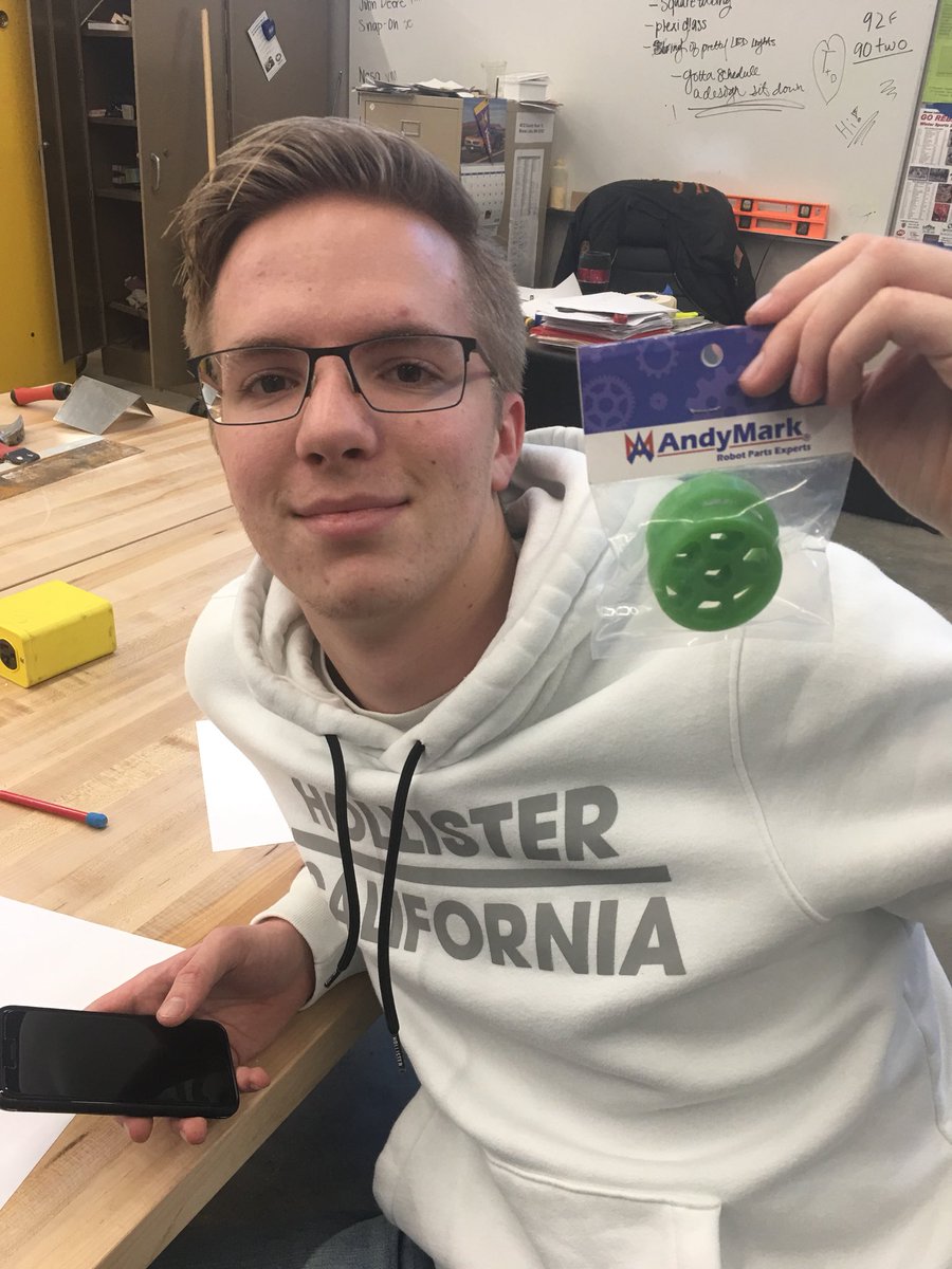 Shout out to <a href="/andymarkinc/">AndyMark Inc.</a> for taking part in this years kit of parts. Big thank you to all the suppliers who participated. It was nice to see this is the kit of parts as this was a piece that we custom 3D printed for last years robot. #FIRSTSuppliers