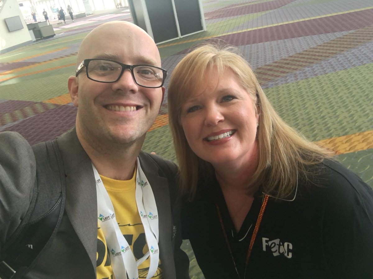Whoot! Whoot! Thrilled to have @jmattmiller #DitchBook @FETC to share #edtech knowledge, skills & inspiration!! @mikemeechin #FeaturedSpeaker #FETC