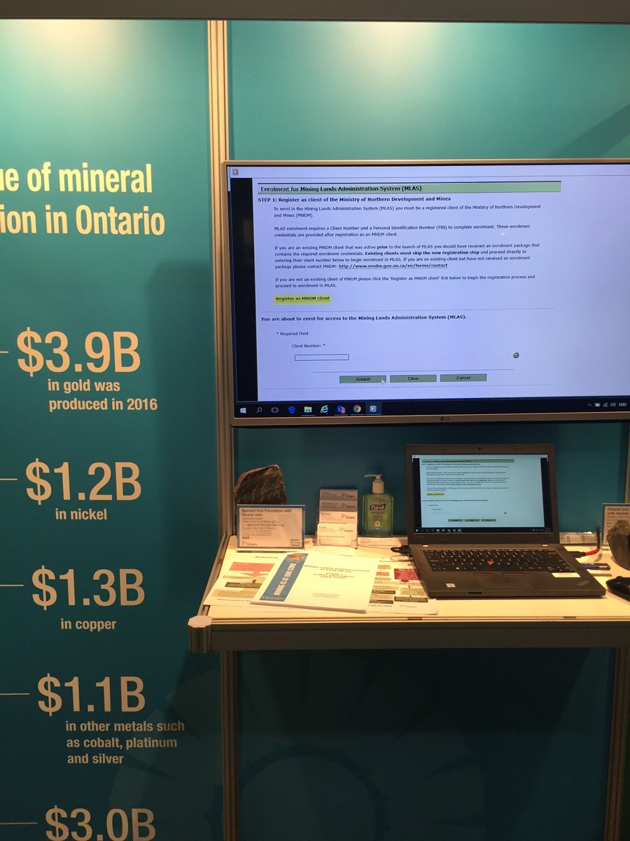 pacificgeotech's tweet photo. One of our latest projects being showcased at the Ontario booth at #Roundup2018 in Vancouver.
#Roundup #PGTS #truePermit #mining https://t.co/2lHwEI2QUd