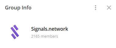 Signals_Network's tweet photo. Come join fast growing community at Signals Telegram. Almost 2200 members now, let's get to that number soon! https://t.co/aZFLgKvoAp https://t.co/Nlt24PtOId
