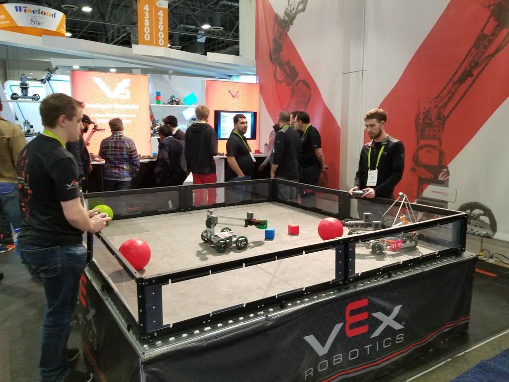 VEXRobotics's tweet image. #CES2018 was full of revolutionary tech that will change the way we live our everyday lives. During the event, we were extremely excited to unveil the V5 Control System. Check out vexrobotics.com/v5 for more information! #vexV5 #omgrobots