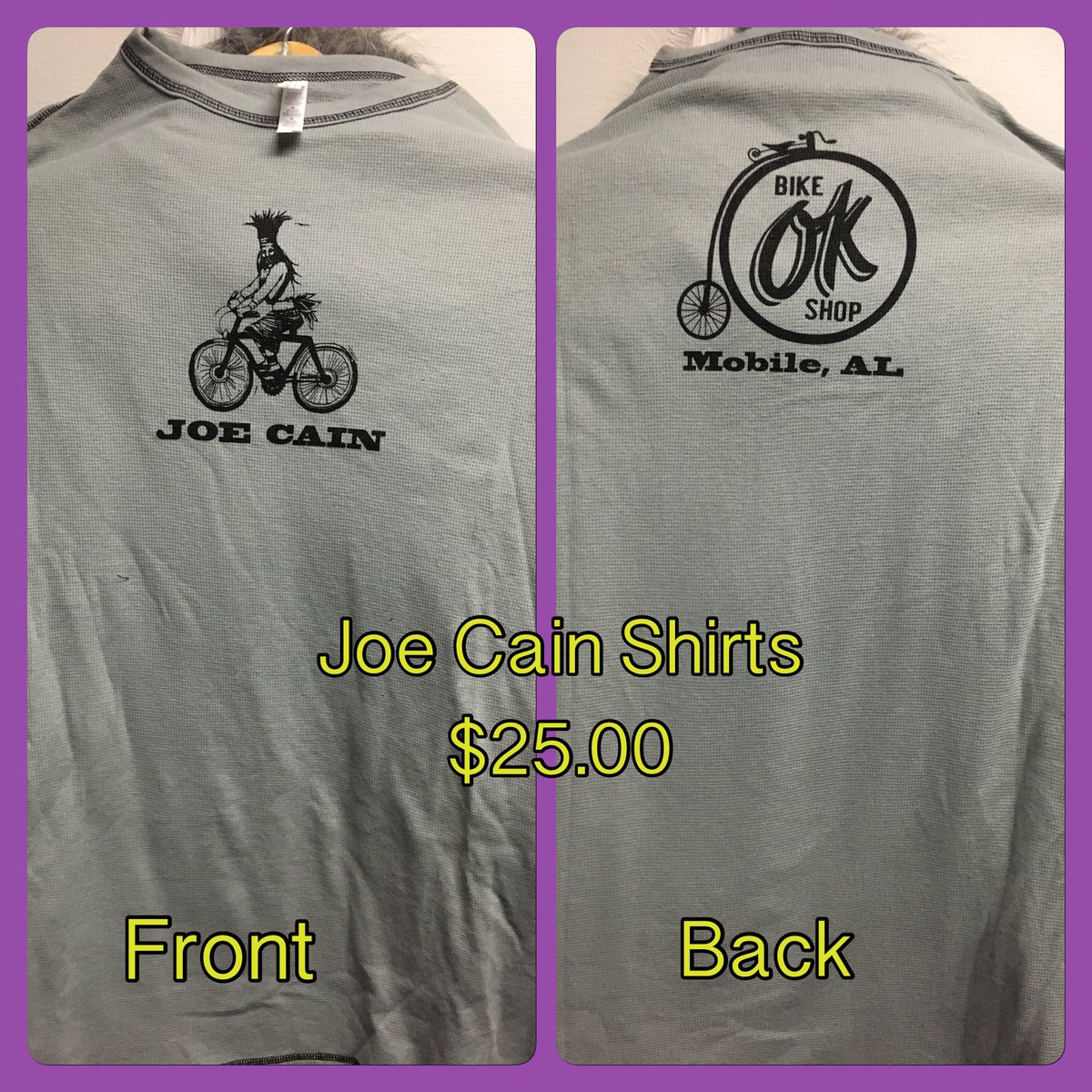 Joe Cain shirts are here! $20
