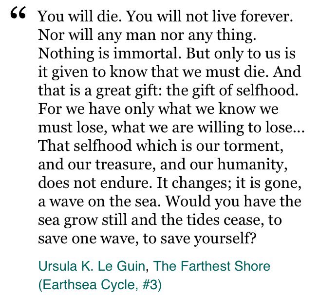 By Ursula Le Guin, who died today at 88: