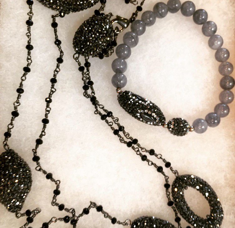 MagpieDurham's tweet photo. Shipping this unique, beautiful necklace/bracelet combo out today to an amazing customer. She is awesome sauce! Thank you, Katherine. #durhamnc https://t.co/lTZwYAaSHh