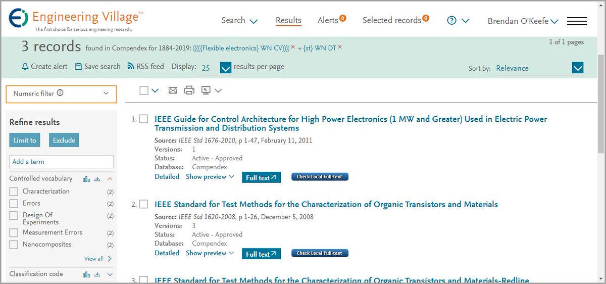 ElsevierLatam's tweet image. GRANDES NOTICIAS: ¡Presentamos los estándares IEEE en #Compendex en #EngineeringVillage!

Si quieres saber más, da clic aquí➡️ bit.ly/2DA2Msy

Aprende más de @EngVillage➡️ engineeringvillage.com/home.url