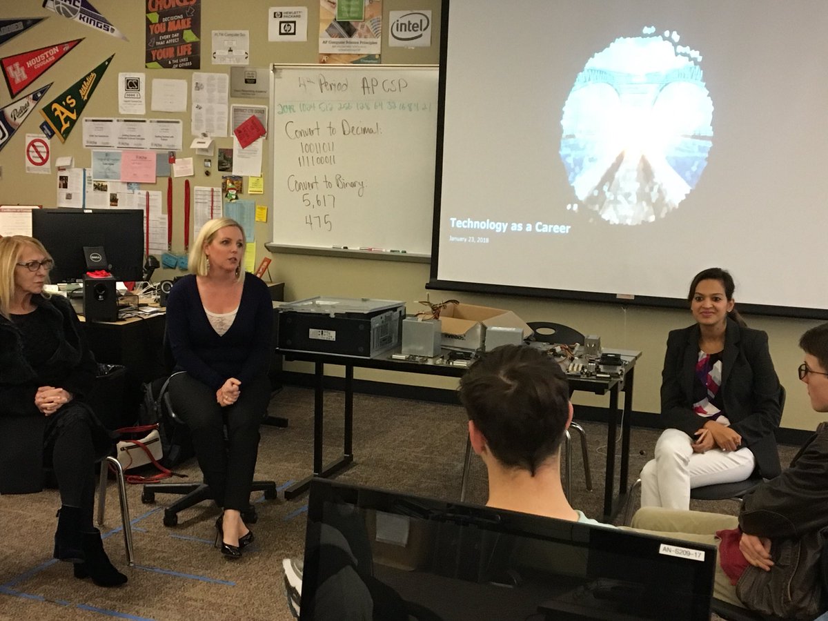 antelopecs's tweet photo. WITI (Women in Technology International) are sharing how women make a great addition to the world of Design and Development and Programming to CS Club today! https://t.co/HE9bWMjd9D