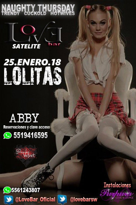 BlackVelvet_mx's tweet photo. #PurpuraSatélite y #BlackVelvet te invitan a ♠️NaughtyThursday♠️ en @LoveBar_Oficial 
JUEVES 25 ENERO NOCHE DE 👗LOLITAS👗
Parejas + singles + chicas
#SensualPerformance🔥 de @Bellezadifusa https://t.co/pLLy0OkVzR