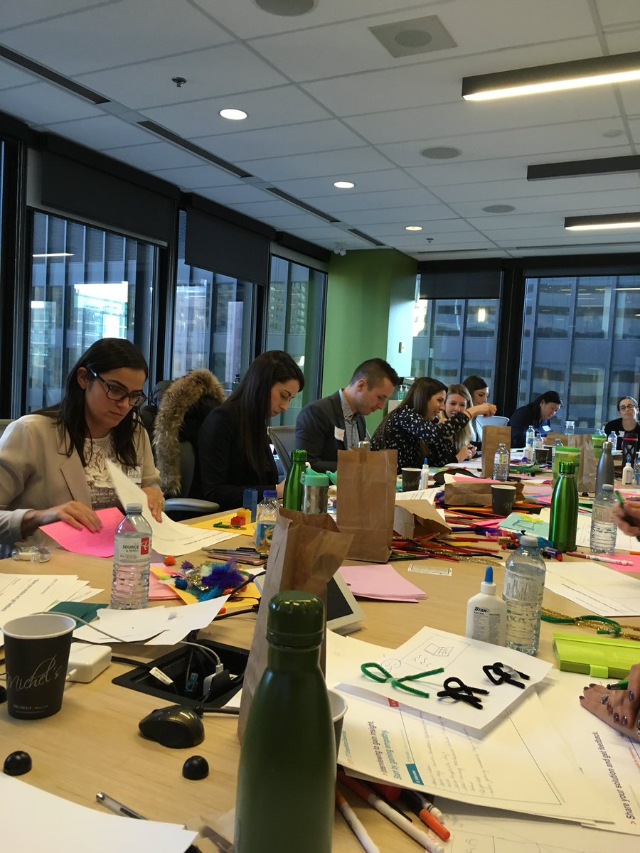 Awesome team offsite today! Thanks @F_S_I for taking us through an impactful Design Thinking workshop!! @SueMacDonald_TD <a href="/MushtakN_TD/">Mushtak Najarali</a> #humancentric #innovate #explorepossibilities #teamwork