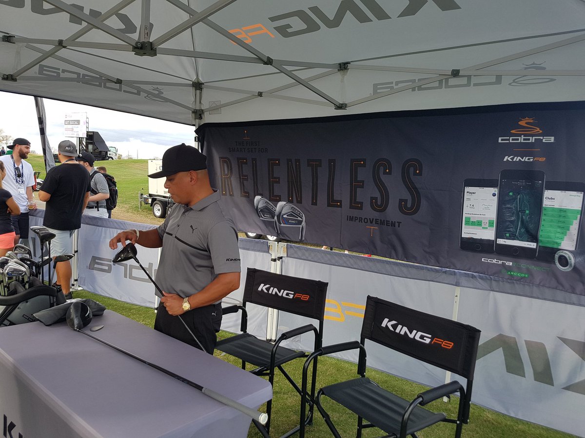 inside_golf's tweet photo. The @cobragolf @PUMAGolf booth at #PGAShowDemoDay had guests excited to hit their new KING F8 &amp; F8+ lines. The CNC precision milled forged titanium driver face changes the traditional hand-polishing process to machined, to achieve exact specifications for optimal performance. https://t.co/DXa6kKxiZx