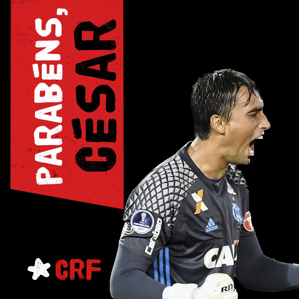 Hoje é o dia de dar os parabéns para o nosso goleiro César! Mande seus votos para ele! #CRF