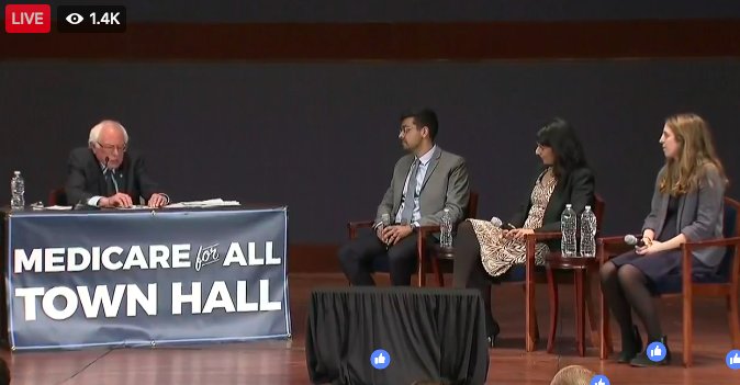 nowthisimpact's tweet photo. At the #MedicareForAll town hall we're discerning fact from fiction when it comes to health care in other countries. https://t.co/iqcu2lOlWJ https://t.co/k8AyTaI5SR