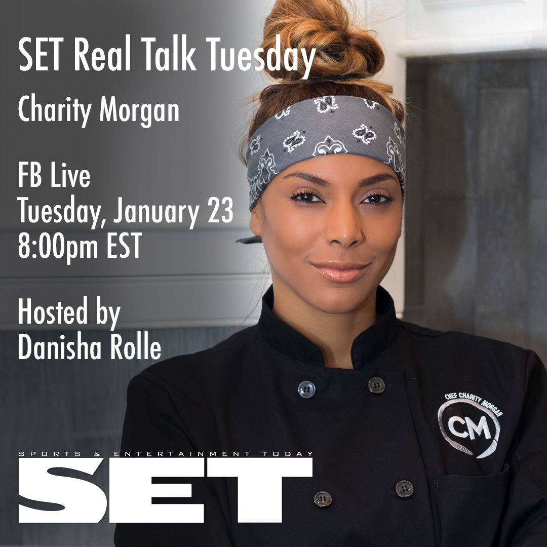 SETMag's tweet photo. Tune in to #SETRealTalkTuesday with @ChefCharity on our #FacebookLive NOW! https://t.co/VHgG75E12L