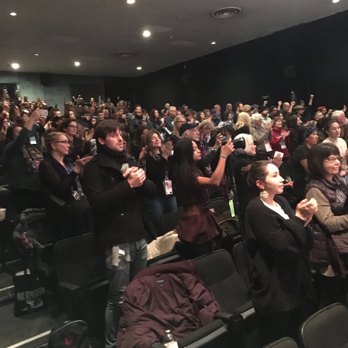 AkicitaFilm's tweet photo. We are overwhelmed by the love and support from today’s screening of AKICITA: THE BATTLE OF STANDING ROCK. Thank you to everyone who came out!

#MniWiconi #OcetiSakowin #StandingRock #WaterProtector #NoDAPL #AkicitaFilm #Sundance2018 https://t.co/21SJNJTv31