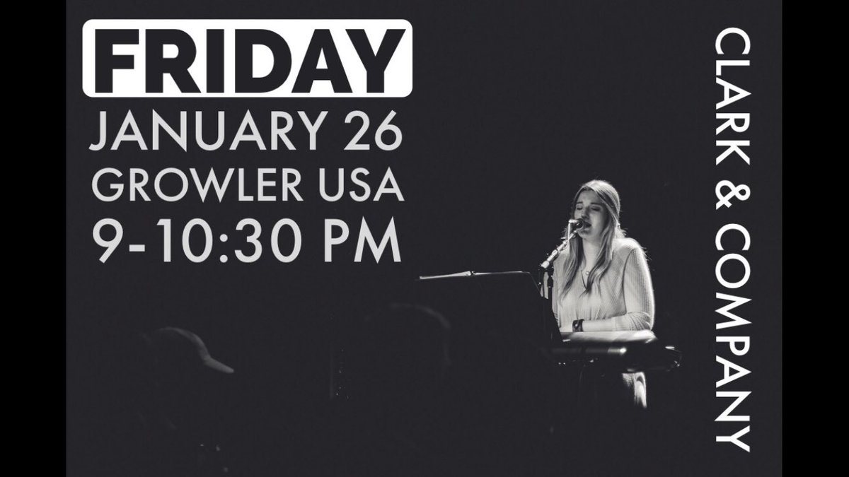 ClarkandComp's tweet photo. Free show this Friday! Hope to see everyone there! https://t.co/jj4E5iYO8M