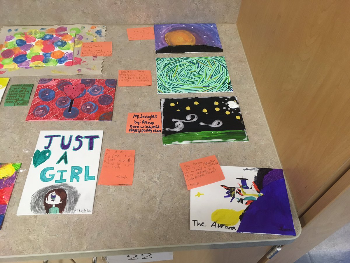cstorms_we's tweet photo. After school Writing Club working on an art project then writing an art critique. Loved their pieces and their creativity! @TheWritePath_WE @WEinKaty @KatyISDEdFound https://t.co/TJPCSKUnQw