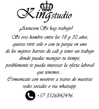 WebcamCali's tweet photo. Contáctanos, con gusto atenderemos tus sugerencias, hay cupos disponibles para ingreso laboral, mensaje al +57 3126842496 "Andrés Di'mera"
#webcam #cali #gay #botton #vers #top #rich #money #dinero #millones #sihaytrabajo #whatsapp #cute #lindos #handsome #grindr #badoo #tinder https://t.co/MpsFaEDKwD