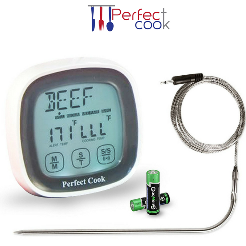 PerfectCookOfc's tweet image. Perfect Cook Digital Oven Thermometer with Cooking Timer, Stainless Steel Temperature Probe, LCD Touchscreen Display for Meat, BBQ, Turkey, Barbecue, Chicken, Grilling Gray. Buy Here--&amp;gt;zurl.co/W0w8a