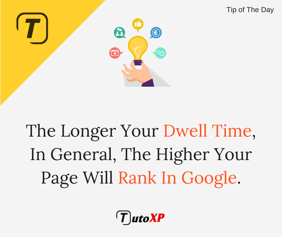 tutoxpblog's tweet image. The longer your dwell time,
In general, The higher your page will rank in google.
#dwelltime #rankingfactors #google