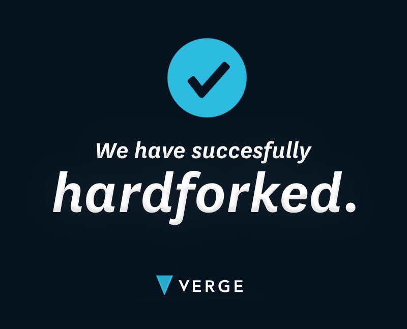vergecurrency's tweet image. #Vergefam, we have successfully hard forked, stealth tx's are now being processed.Thank you for all your support! $xvg #verge
