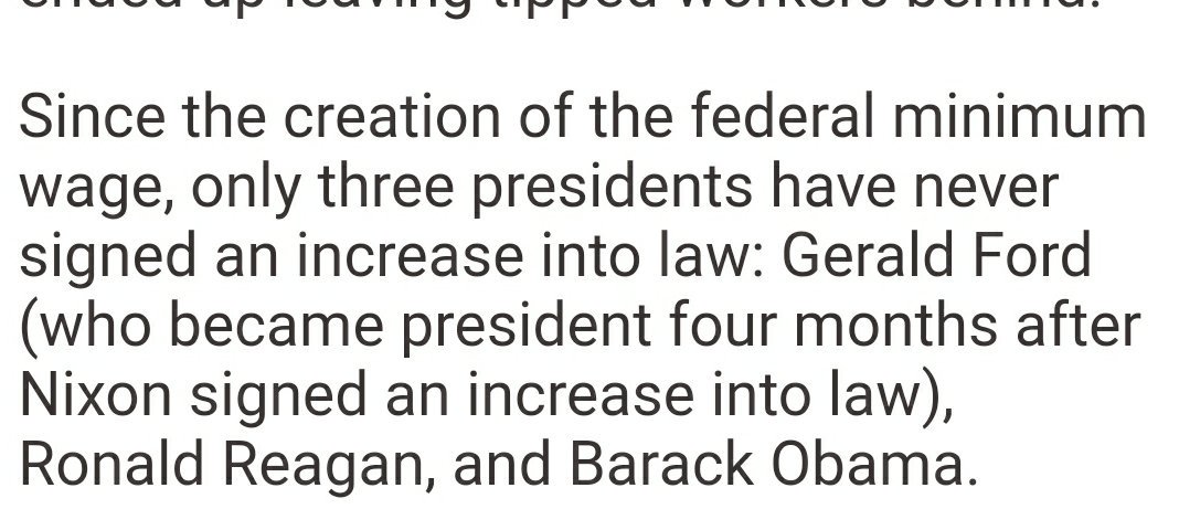 34. Ronald Reagan froze minimum wagesB). Curiously two other presidents share that history #VichyDems